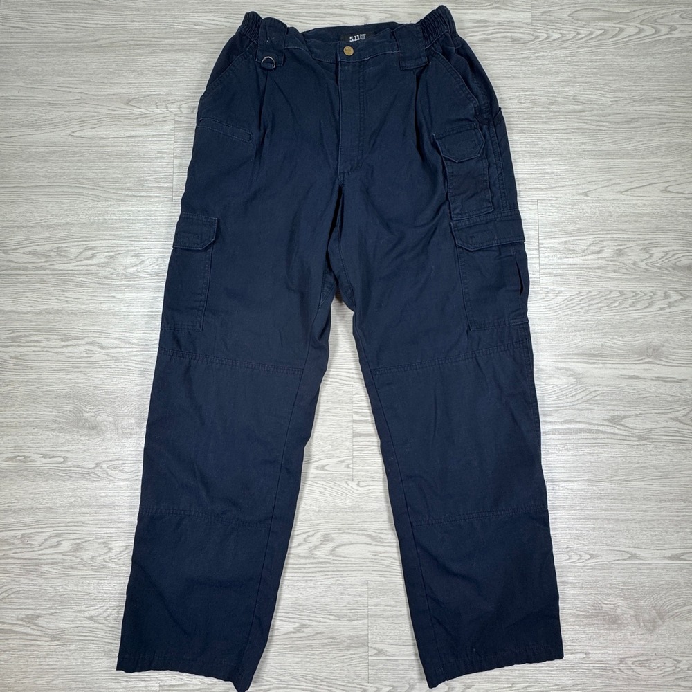 5.11 Men's Cargo Pants Tactical Work Trousers Navy Blue 34x36 Multi-Pocket‎